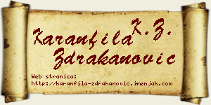 Karanfila Ždrakanović vizit kartica